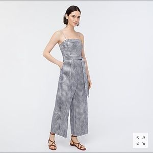 J Crew Gingham Linen Romper
